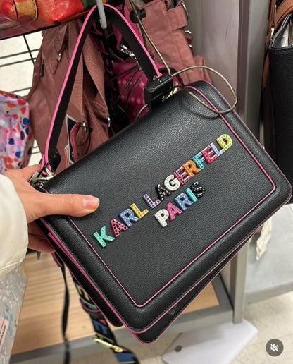 KARL LAGERFELD KSkuare Embossed Tote Bag With OG Box &amp; Dust Bag