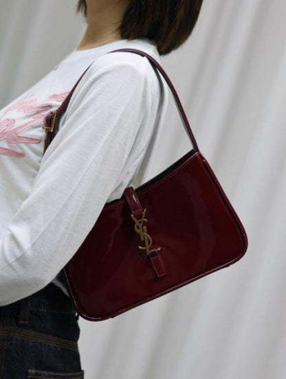 Saiint Laurrent patent hobo bag glossy with og box