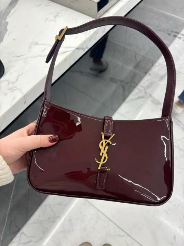 Saiint Laurrent patent hobo bag glossy with og box