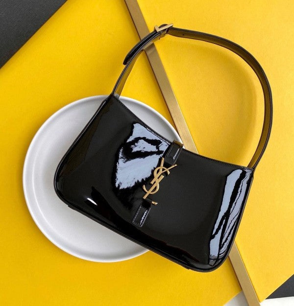 Saiint Laurrent patent hobo bag glossy with og box