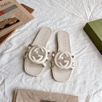 Gucci Interlocking G Slides With Original Box Carry Bag