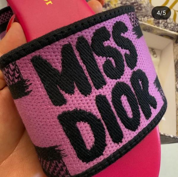 Miss Dior Dway Flats With Original Box Carry Bag