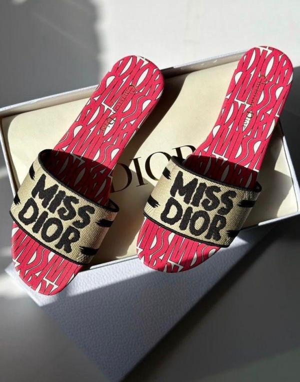 Miss Dior Dway Flats With Original Box Carry Bag