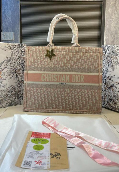 Christian Dior book tote bag premium quality with scarf&amp;og box