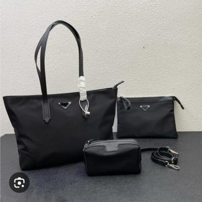 Prada Nylon Tote Bag With Dustbag Pouch Wallet Slingbelt