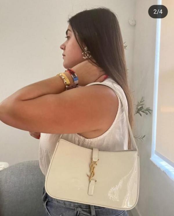 Saiint Laurrent patent hobo bag glossy with og box