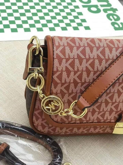 Michael Michael kors Bradshaw Two Tone Logo Convertible Shoulder bag with box