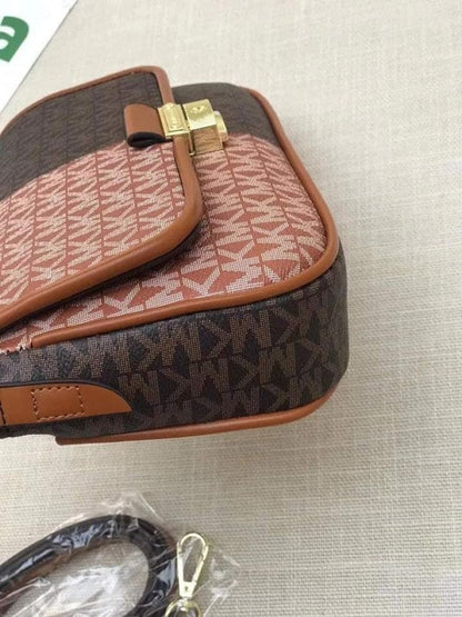 Michael Michael kors Bradshaw Two Tone Logo Convertible Shoulder bag with box