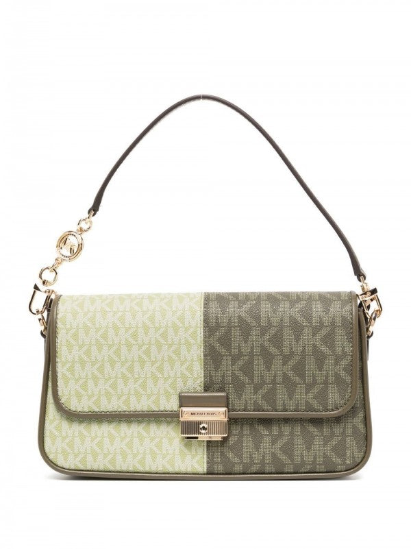 Michael Michael kors Bradshaw Two Tone Logo Convertible Shoulder bag with box