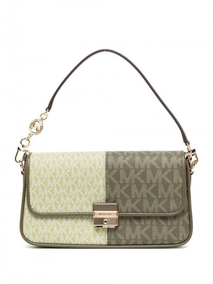 Michael Michael kors Bradshaw Two Tone Logo Convertible Shoulder bag with box