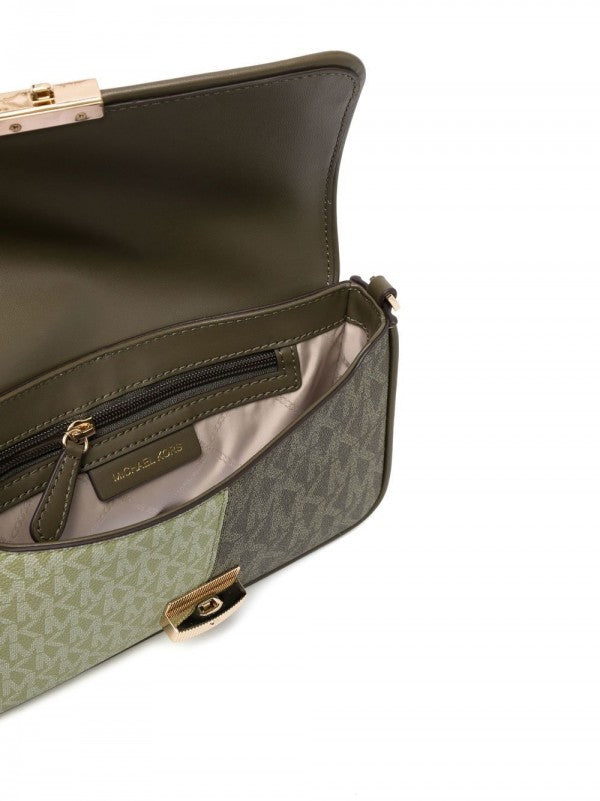 Michael Michael kors Bradshaw Two Tone Logo Convertible Shoulder bag with box