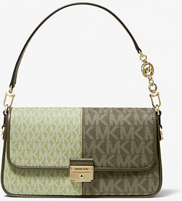 Michael Michael kors Bradshaw Two Tone Logo Convertible Shoulder bag with box