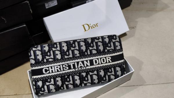 christian dior zipper wallet for women with box