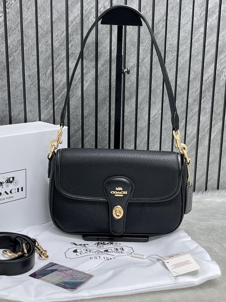 Coachh Turnlock Hadley Shoulder Crossbody Bag With Box