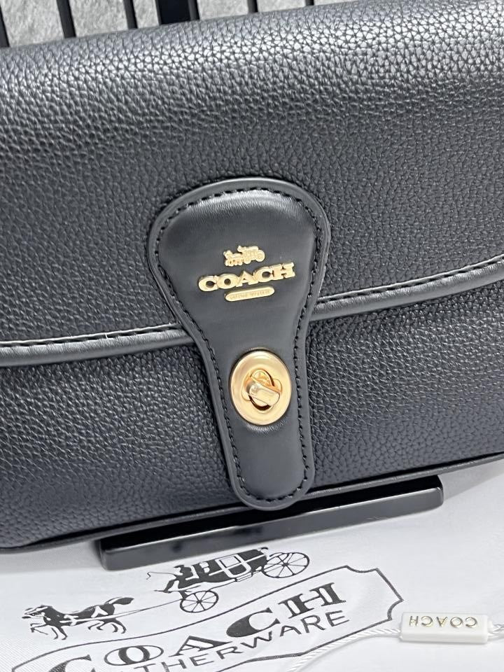 Coachh Turnlock Hadley Shoulder Crossbody Bag With Box