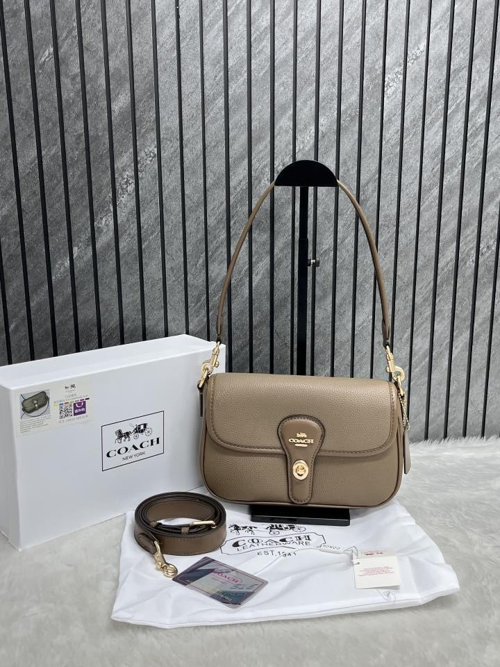 Coachh Turnlock Hadley Shoulder Crossbody Bag With Box