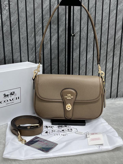 Coachh Turnlock Hadley Shoulder Crossbody Bag With Box