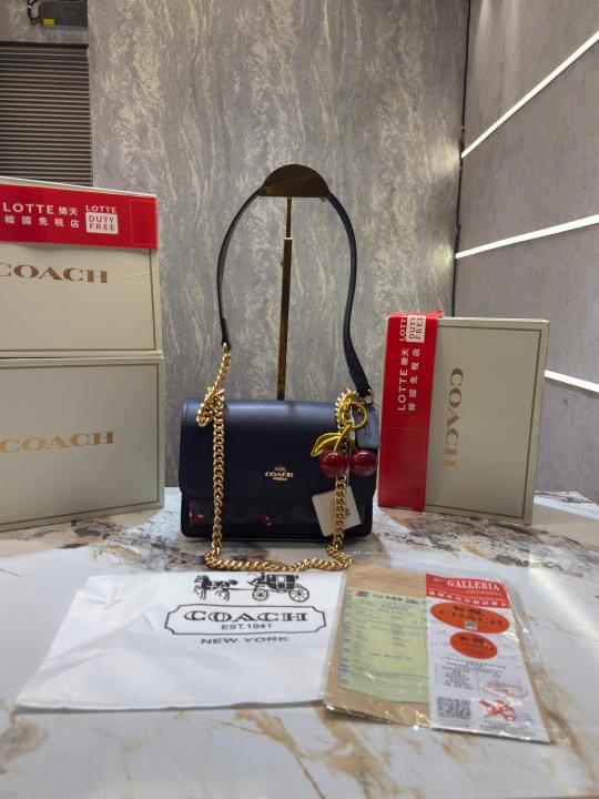 coach Klare Crossbody In Blocked Signature Canvas With box