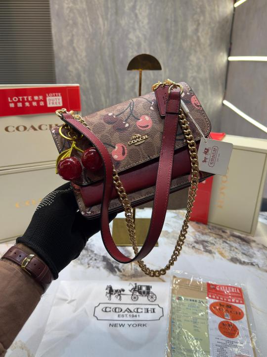 coach Klare Crossbody In Blocked Signature Canvas With box