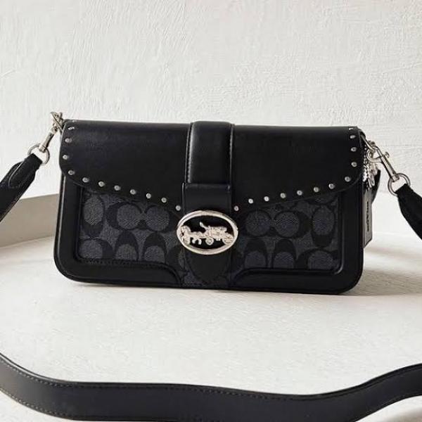 coach Georgie flower daisy embroidery tabby shoulder bag with box