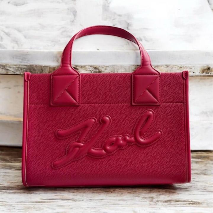 Karl lagerfeld ksquare medium embossed totebag with ogbox 2belts