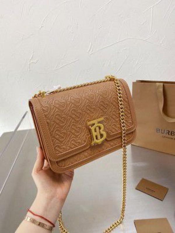 Burberry TB Monogram Quilted Shoulder Bag With OG Box &amp; Dust Bag