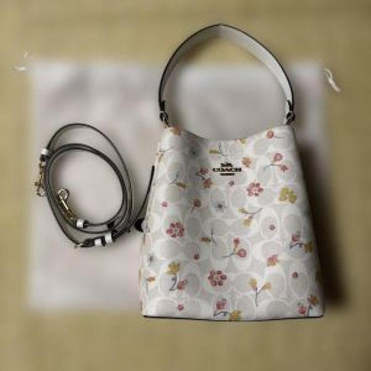 Coach floral bucket with box premium quality with box