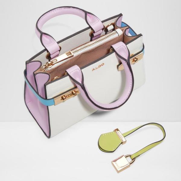 Aldo Lisbon Womens White Satchel with box