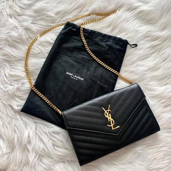 Ysl Envelope Bag White Gold With Original Box &amp; Dust Cover