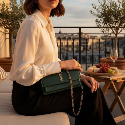 Yves Saint Laurent Ysl Sunset Shoulder Bag With Box And Dust Bag