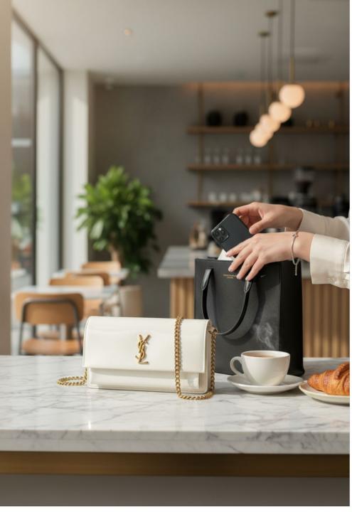 Yves Saint Laurent Ysl Sunset Shoulder Bag With Box And Dust Bag