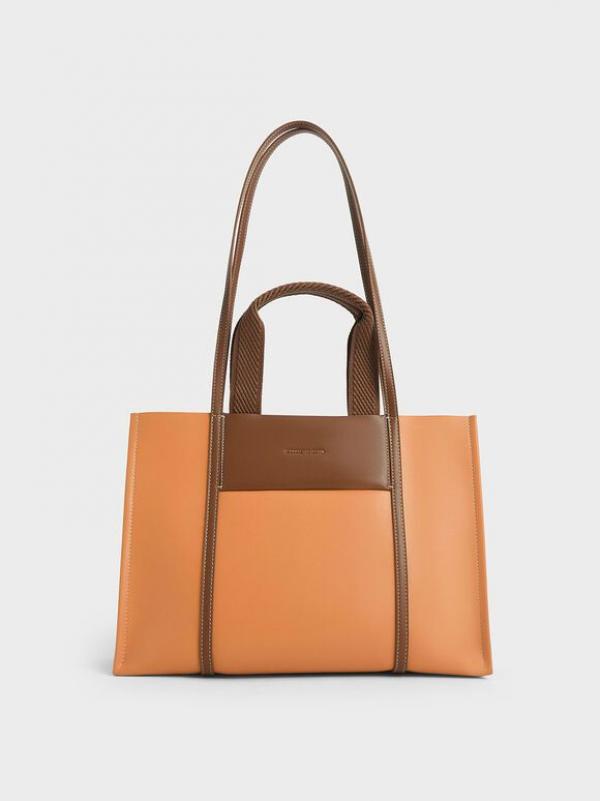 Charles keith mini shalia tote bag black