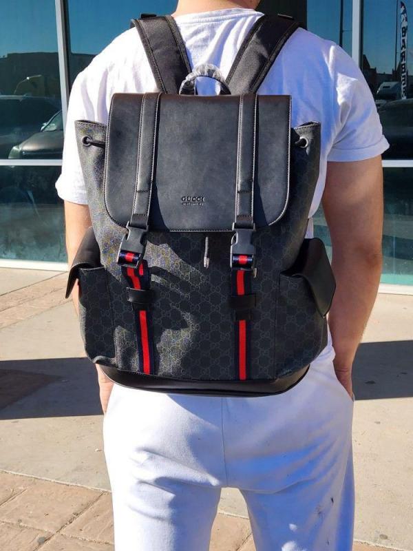 Gucci Hudson Backpack In Blocked Signature Canvas