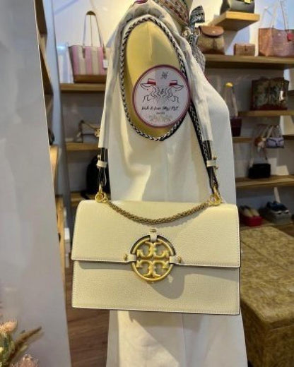 Torry leather miller flap shoulder bag with box