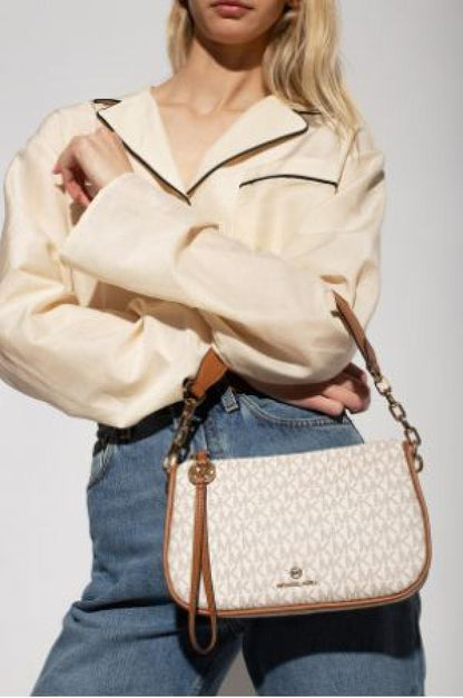 Miichael Korrs Jet Set Monogram Print Shoulder Bag