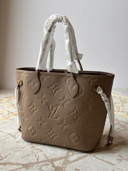 LOUIIS VUTTION NEVERFULL chex PATTERN PREMIUM QUALITY WITH OG BOX