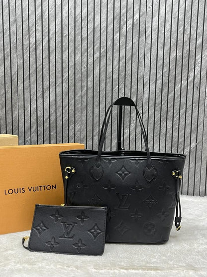 LOUIIS VUTTION NEVERFULL chex PATTERN PREMIUM QUALITY WITH OG BOX