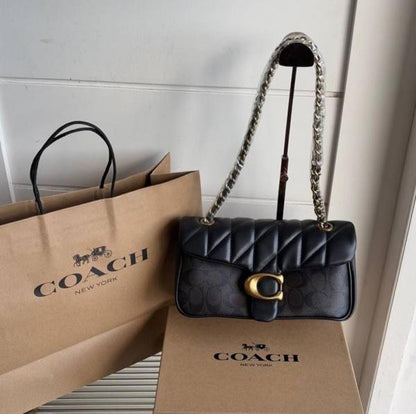 coacch georgie flower daisy embroidery tabby shoulder bag with box