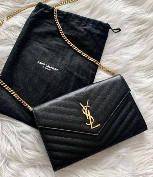 Saiint Laurrent Envelope Bag With Double Box &amp; Dust Cover