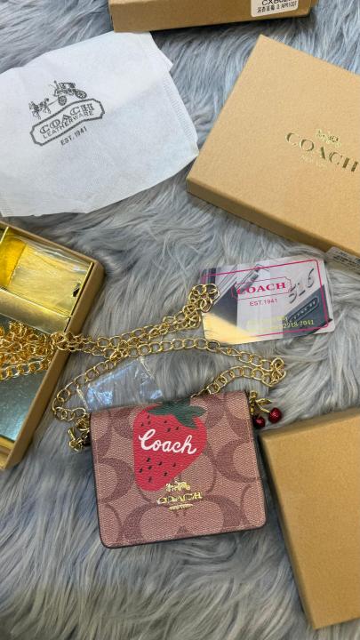 Coachh wallet charm premium quality with box