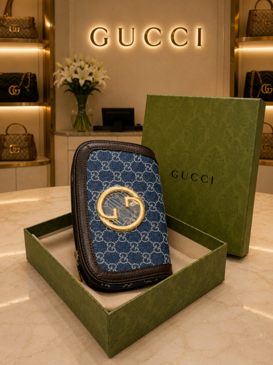 Guccii blondie top handle sling bag with box with sling belt