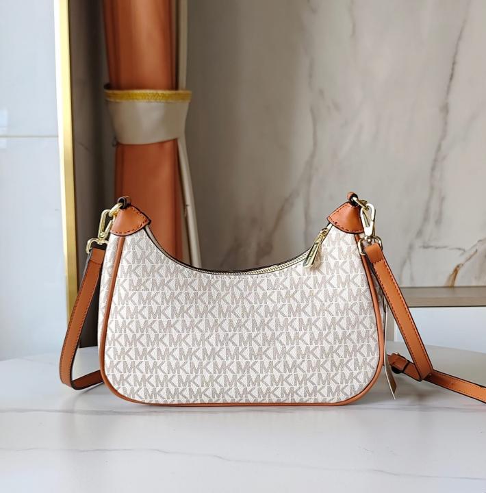 Michaell Kors Cora Mini Zip Pouchette Signature with OG Box