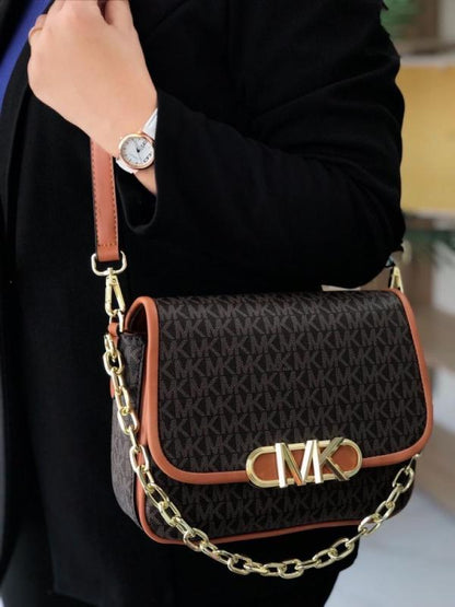 Michaell Kors Parker Shoulder Bag With CarryBag &amp; DustCover