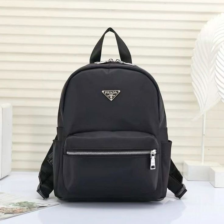 Prada water resistant nylon fabric backpack