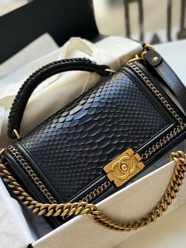 CHANEL LE BOY SIMMER HANDBAG WITH MAGNETIC BOX PREMIUM QUALITY