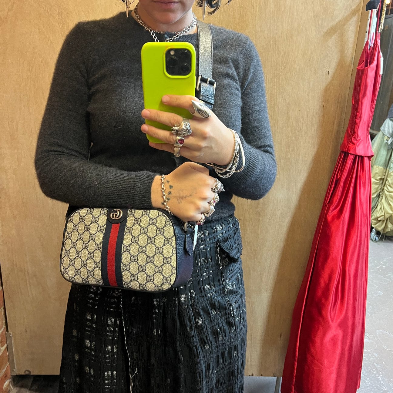 Gucci ophidia gg canvas sling bag premium quality with double box packing