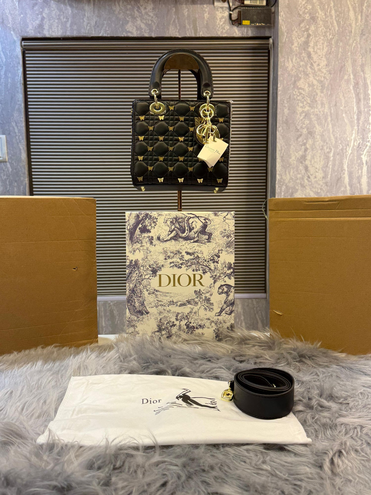 Christian DIOR LADY BAG WITH BRAND DOUBLE BOX