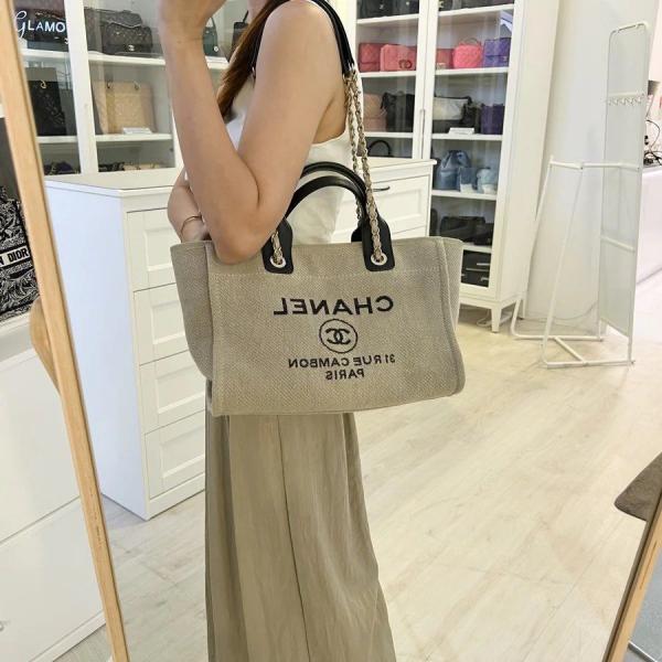 Channel Small Deauville Tote Bag With Dust Cover premium quality