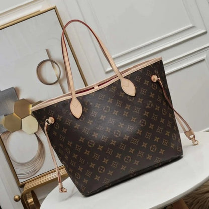 LOUIIS VUTTION NEVERFULL chex PATTERN PREMIUM QUALITY WITH OG BOX