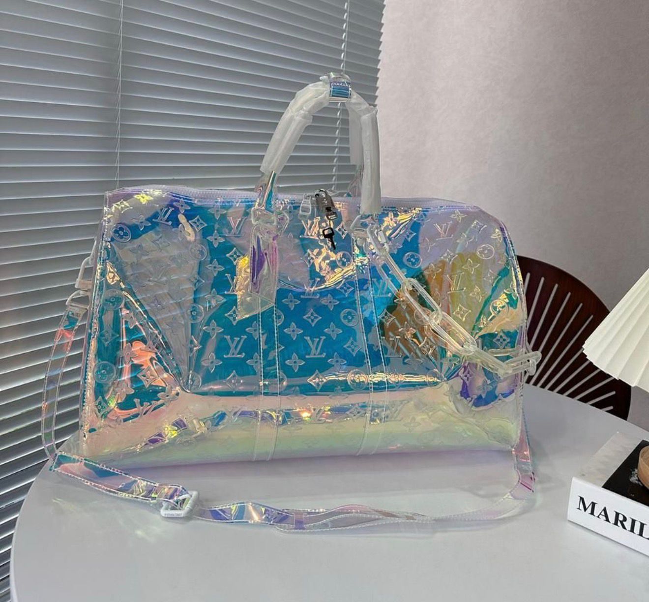Louis Vuitton Monogram Transparent Premium Travel Duffel Bag